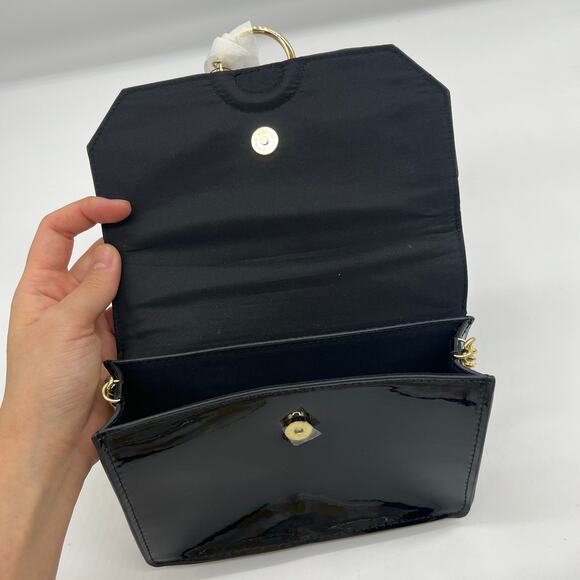Jimmy Choo Parfum Gold Chain Black Patent Crossbody Bag - Picture 3 of 16